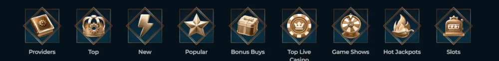 Categorias de navegação do jogo MonsterWin, incluindo Top, Popular e Compras de Bônus.